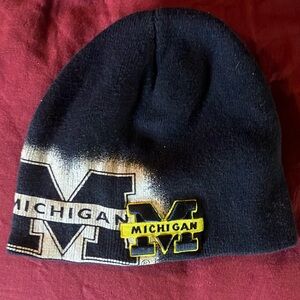 university of Michigan Wolverines beanie- navy, OSFA new, no tags